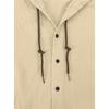 T-shirt con cappuccio estiva da uomo, nuova, tinta unita, cotone e lino, camicia casual a maniche lunghe da uomo, top da spiaggia