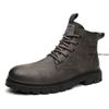 Fashion Men Retro Work Shoes Autumn Winter Thick Bottom High Top Non Slip Casual Boots Leather Boots Chelsea Desert Waterproof Boots