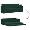 Floor Sofa Bed Dark Green 213 X 70 X 77 Cm Velvet