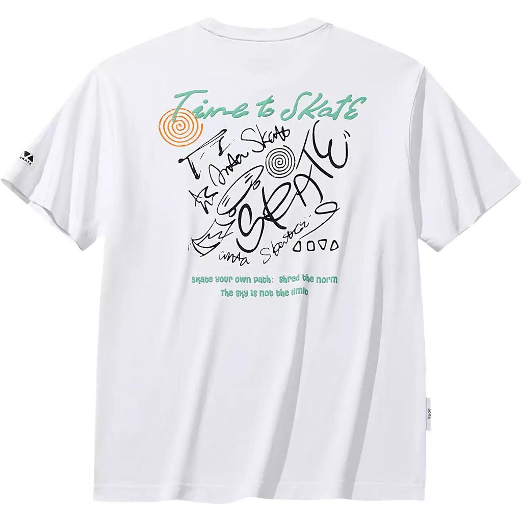 Men's ANTA Life Collection T-Shirts Men's Snowflake White Crew Neck Moderate Straight Fit