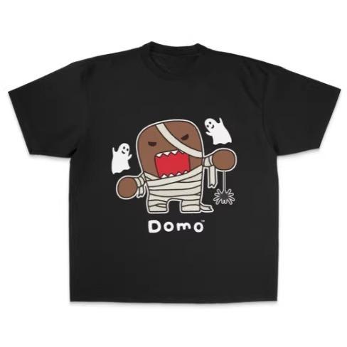 Domo Tee Loose LargeSized ShortSleeved Shirt for Teenagers Street Casual Hoodie Cotton Material
