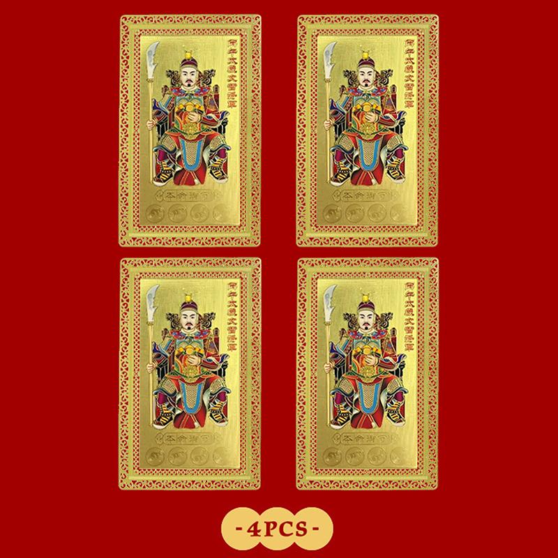 2026 Karta Amuletu Tai Sui Feng Shui Modlitwa Złota Karta Egzorcyzmy Ochrona Budda Prezent Amulet Bezpieczny Przynosi Bogactwo i Skarb