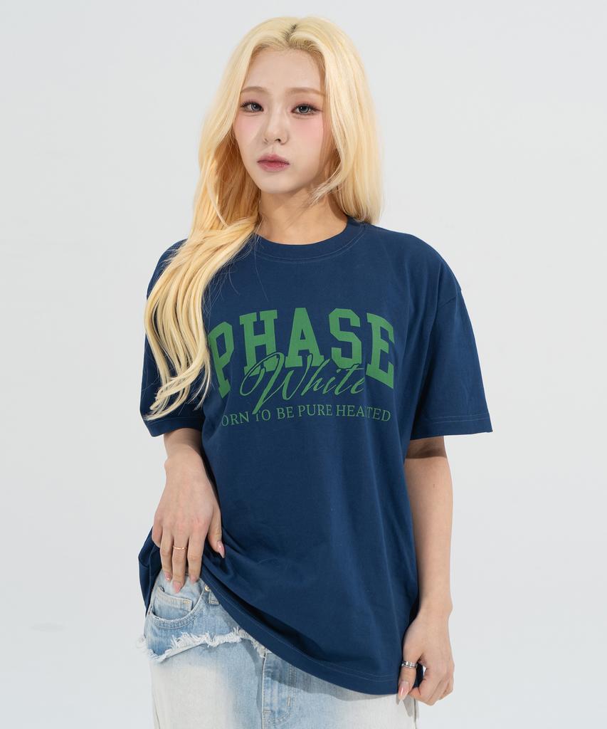 Peijeuhwaiteu [Phase_1] Lux Logo Tee_Dark Blue / 8802026-St13