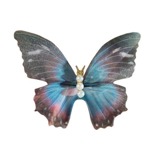 1 Pair Women Hairpin Gauze Butterflies Decor Hair Clips Retro Style Non-slip Durable Hairpin Hair Accessories