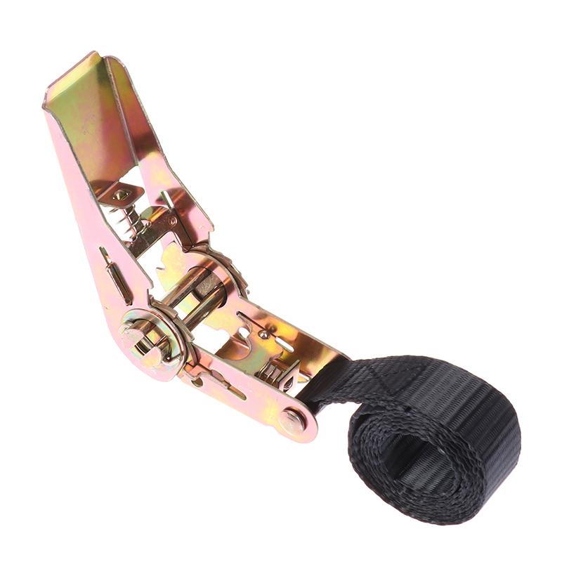 1M Cargo Ratchet Strap With Metal Buckle Adjustable Secure Tie-Down Tensioner Freight Car Fixed Tightener Rope For Luggage Goods