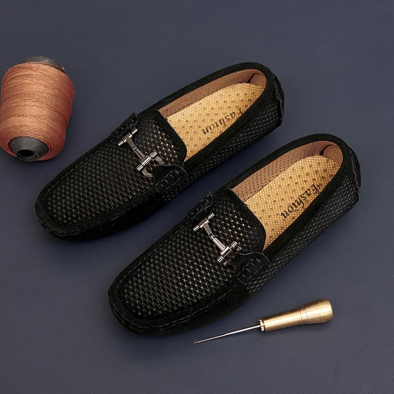 

Модные ажурные мужские кожаные повседневные туфли, мужские туфли для вождения, мокасины, классические мужские лоферы, мужские туфли на плоской подошве, большой размер 37-46 46 чёрный