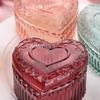 European-Style Heart-Shaped Crystal Glass Candy Jar,Jewelry Organizer With Lid Candlestick Container Container Home Decoration