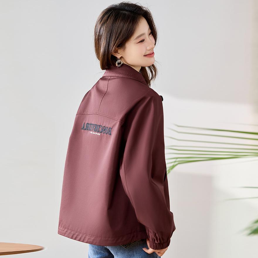 Spring and Autumn New Small Large Size Short Windbreaker Fashion Casual Tooling Top Jacket Women