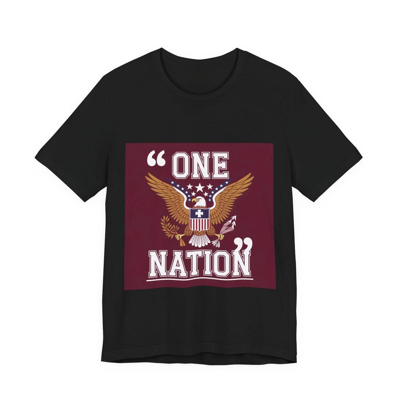 One Nation Under God Jesus America Unisex T-Shirt Patriotic S