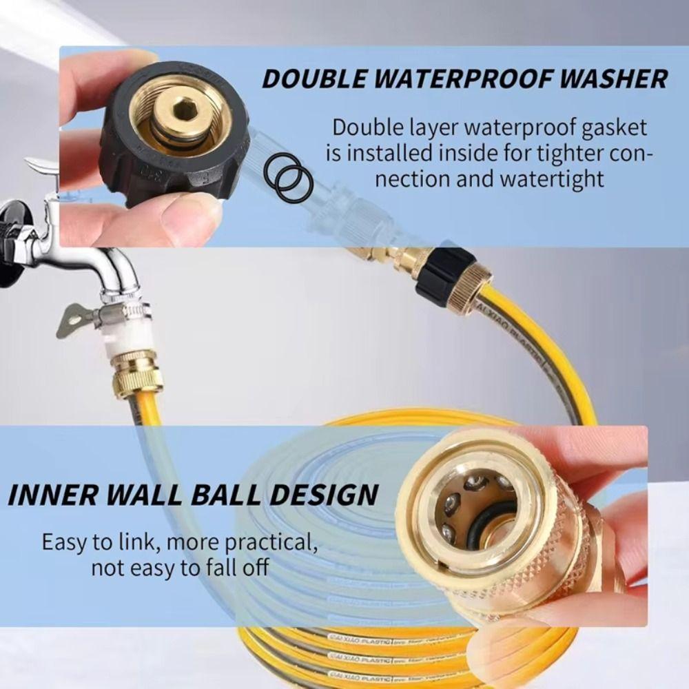 2pcs Quick Connection Pressure Washer Adapter Set Pressure Washer Connector  High Pressure Washer