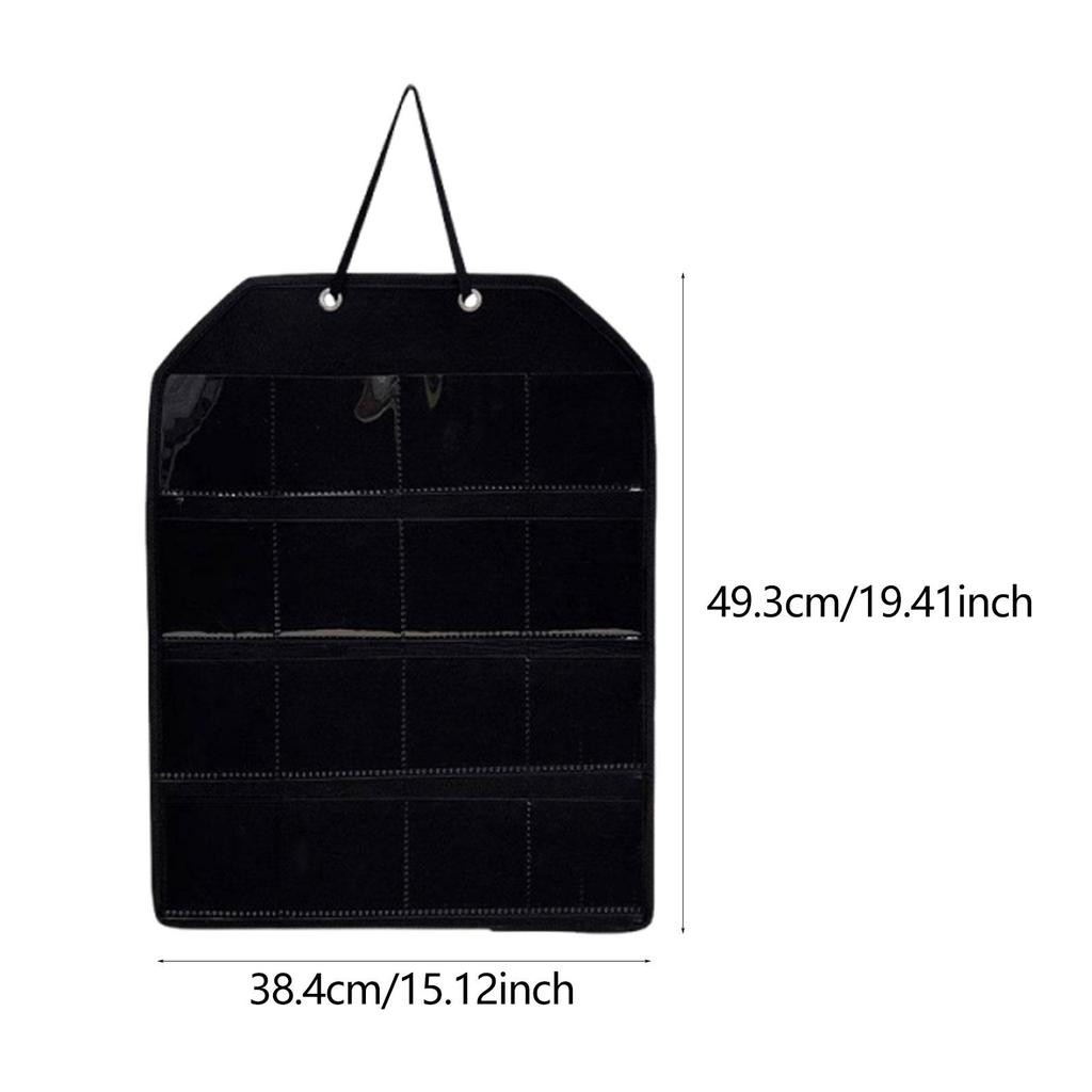 Multifunctional Wall Hanging Badges Display Organizer with 16 Pockets Storage and Accessories for Home And Office