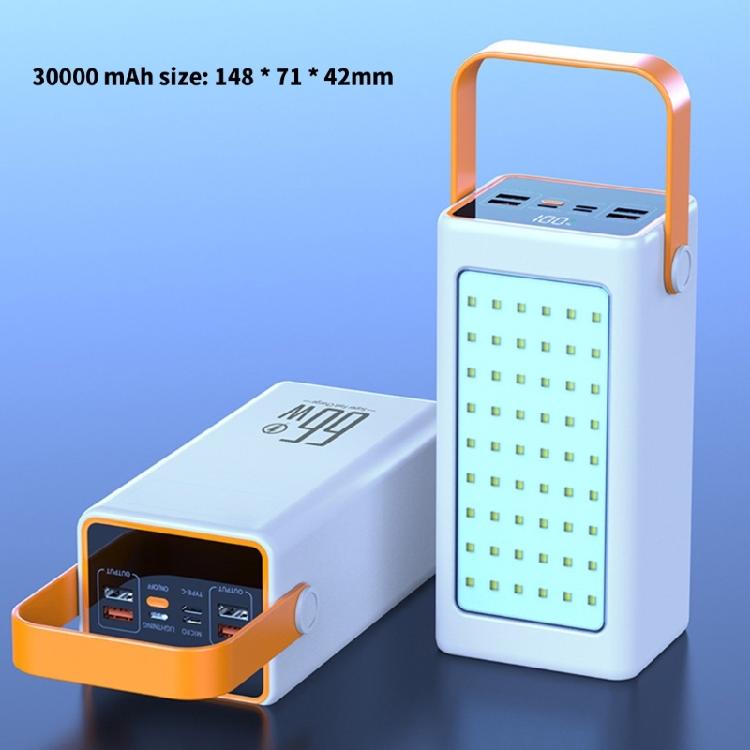 66W Outdoor Camping Light and Mobile Power Adapter 30000mA/50000mAh for Explorers Efficient Battery Power Charger