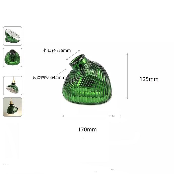 Grey 48mm 52mm 53mm Opening Chimney Glass Lamp Shade,Gray Green Cover with 55mm 56mm 59mm 60mm Reverse Hole for diy Lampshade