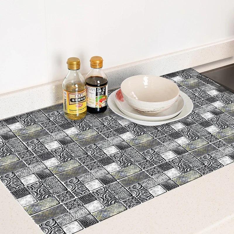 Retro Marble Textured Wall Panels Self-Adhesive - Non-Slip Matte Finish Tiles for Bathroom Kitchen Backsplash, Peel&Stick Floor