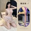 Xiucaisha pure lace floral embroidery suspender tutu skirt waist thin perspective sex underwear empty pajamas
