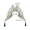 Vintage Dress Detachable False Collar Pearl Tassels Yunjian Shawl Scarf Chinese Embroidered Butterfly Flower Capelet