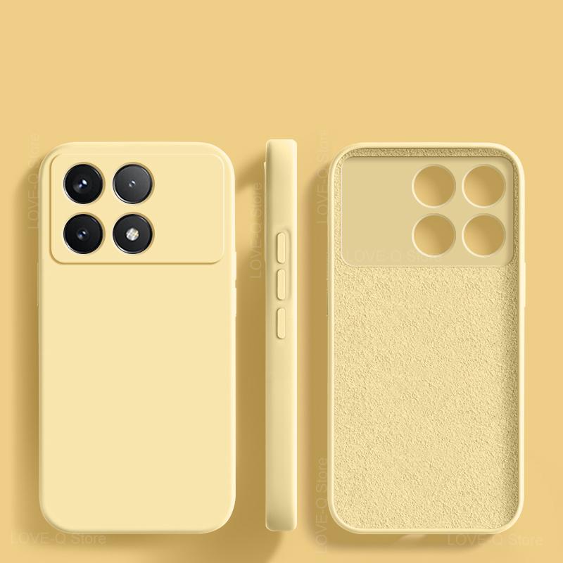 For Poco X6 Pro Case Shockproof Liquid Silicone Soft TPU Phone Cases for Xiaomi Poco X6 Pro 5G Poco X 6 X6Pro PocoX6 Pro Back Cover