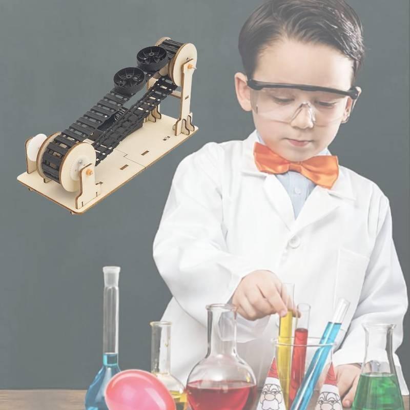Children's Wooden Diy Conveyor Belt Science Invention Kit Customizable M-11 Material Pack