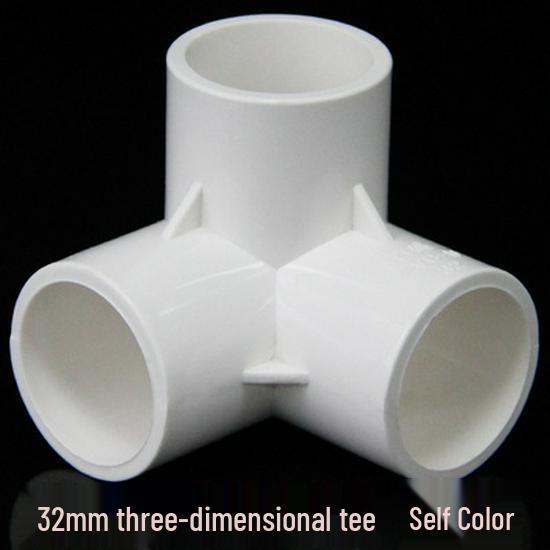 PVC Multi-Way Fittings: 3D Tee, 4-Way, 5-Way, 6-Way, 90° Elbow for Water Pipes (Sizes: 20, 25, 32, 40, 50).