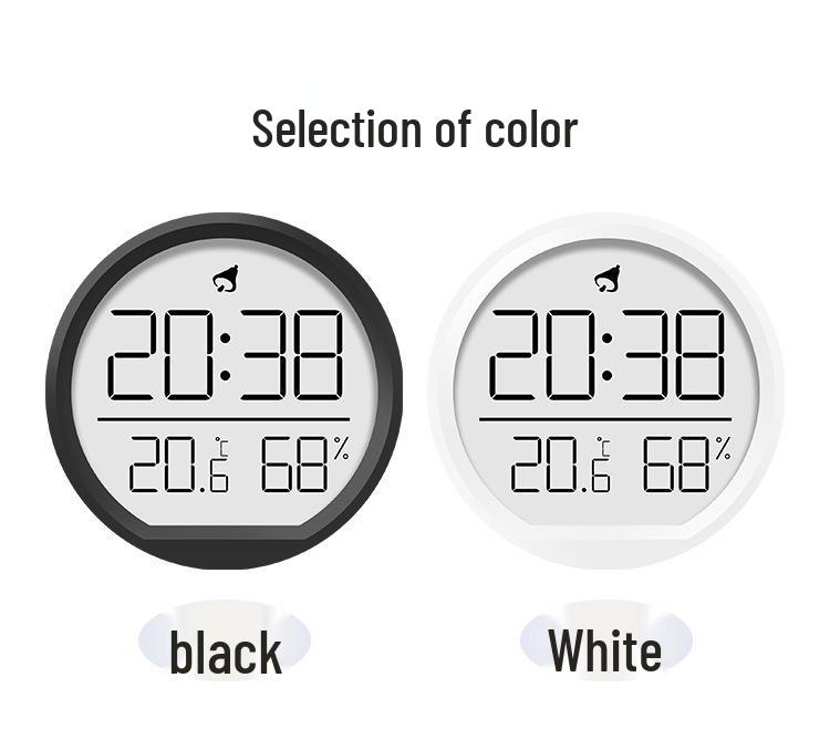 Termometro Igrometro Digitale Sottile con Orologio: Allarme Elettronico da Interno con Display Cucina, Termometro da Parete per Temperatura Ambiente 2303.
