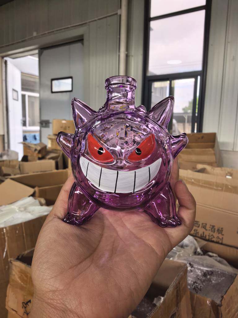 Gengar Crown Royal Whiskey Bottle Empty Glass Bottle Gift 301-400ml фиолетовый