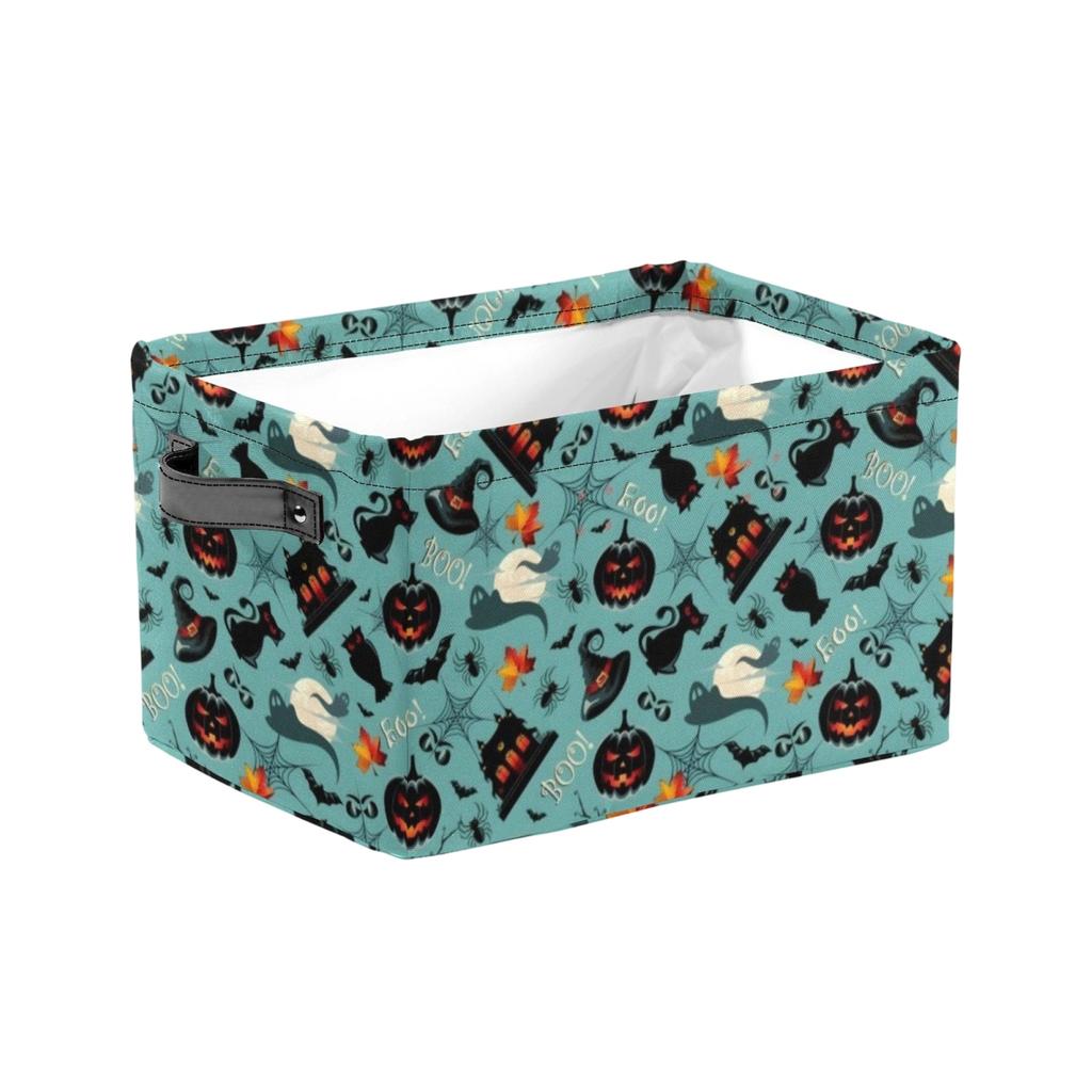 Halloween Printed Storage Basket, Large Capacity with Handles for Clothes and Pants
