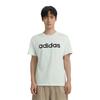 Adidas SS24 Printed Letter Logo Breathable Sports Casual Training Short Sleeve T-Shirt Men Tops Crystal-Blue JI5075