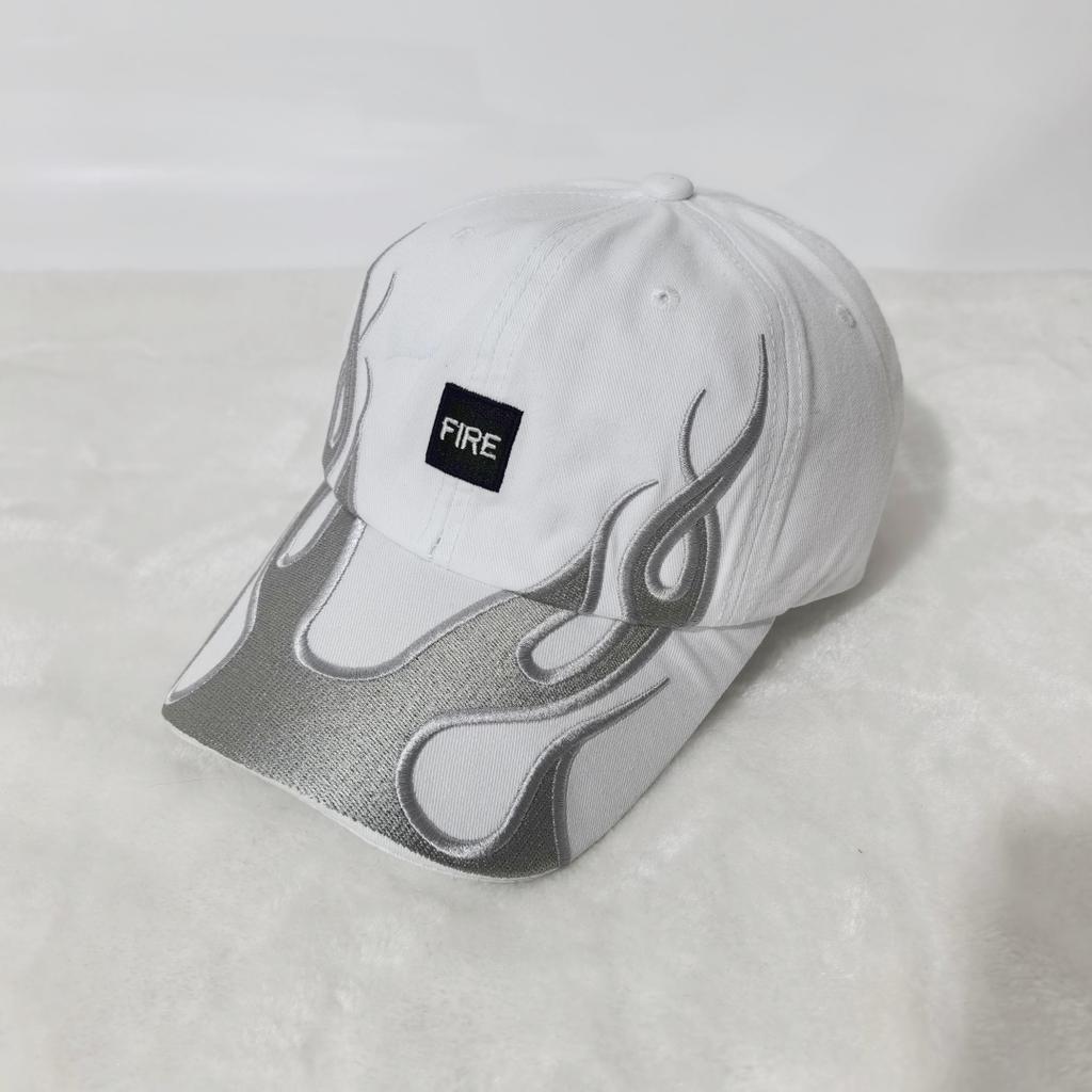 American Retro Y2K Flame Embroidery Baseball Cap Adjustable Fire Pattern Cotton Dad Hat Streetwear Hip Hop Hat for Men Women