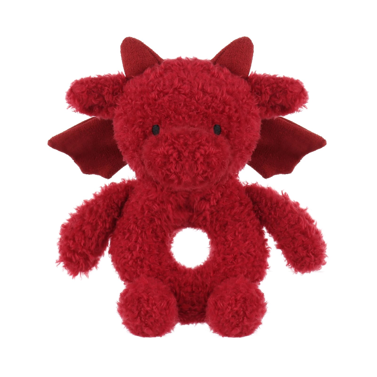 

Apricot Lamb Red Dragon Rattle, Soft Baby Stuffed Animal Rattle Toy for Boys and Girls, Lovely for Newborns, 0-3 Months, 0-6 Months+, 12cm
