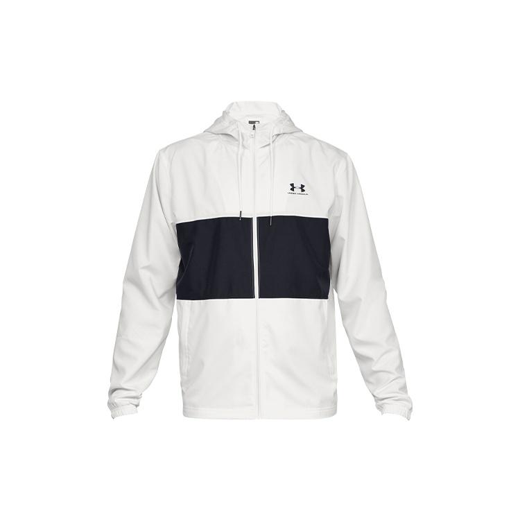 Under Armour Sportstyle Wind Jacket White Black Men s 1329297-112 XL