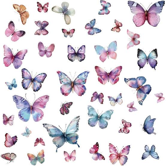 CRASPIRE 8 Sheets Lotus Flower Window Decal Large Lotus Leaf Sticker Summer Flower Decorative Waterproof PVC Adhesive Glass Window Clings to Prevent