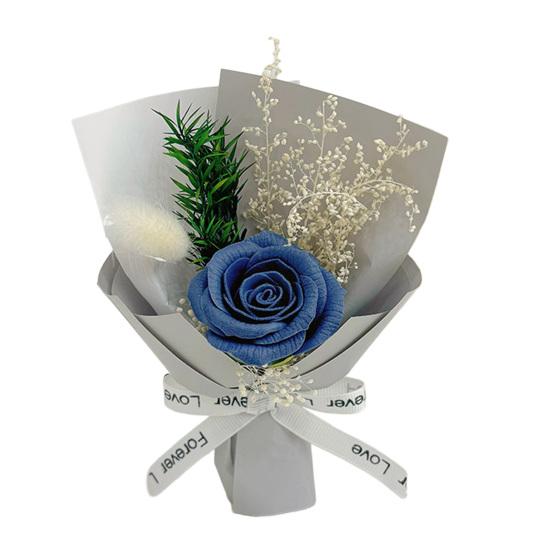 Eternal Rose Flower Mini Aromatherapy Soap Rose Bouquet Artificial Flower Arrangement Romantic Scented Flower Gift for Women Mom Wife Best Friend