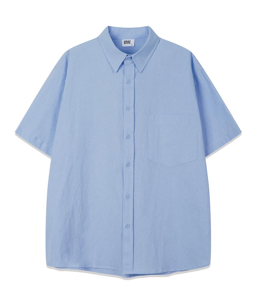 GRAYBLVD Linen-Like Combed Short Sleeve Shirt (5 Colors)
