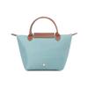 Longchamp Kurzer Griff Faltbare Nylon-Knödeltasche Kleine Damenhandtaschen Eukalyptus-Grün 1621089P93