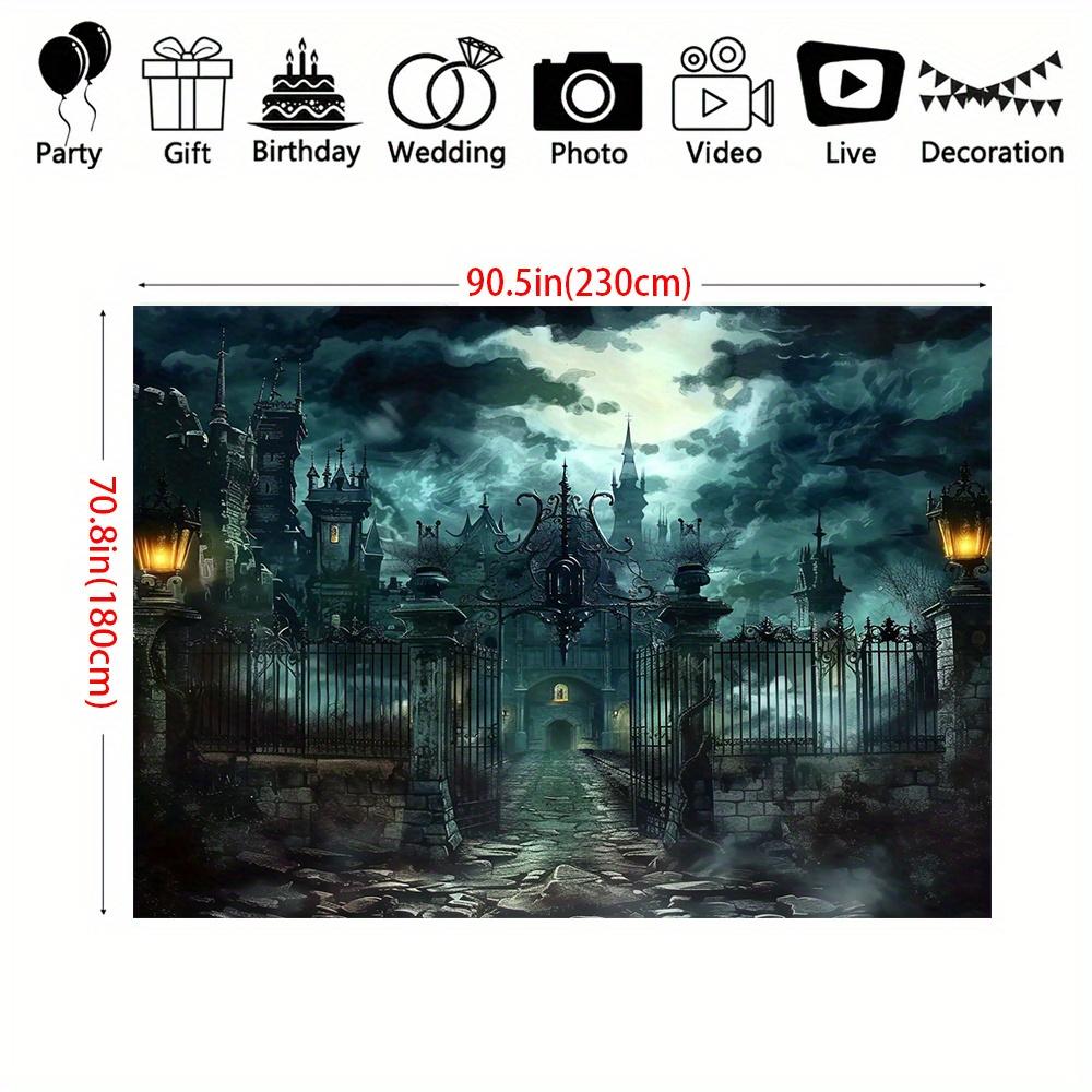 Dark Gothic Castle Moonnight Tapestry eerie Castle Gate Home Decor Room Decoration Wall Art Living Room
