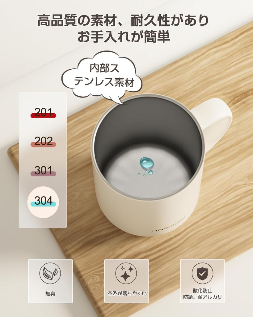 HAGOOGI 360ml Vacuum Insulated Stainless Steel Mug with Lid, Keeps Hot or Cold, Ceramic Coating, Double Walled, Simple and Stylish, Perfect for Home