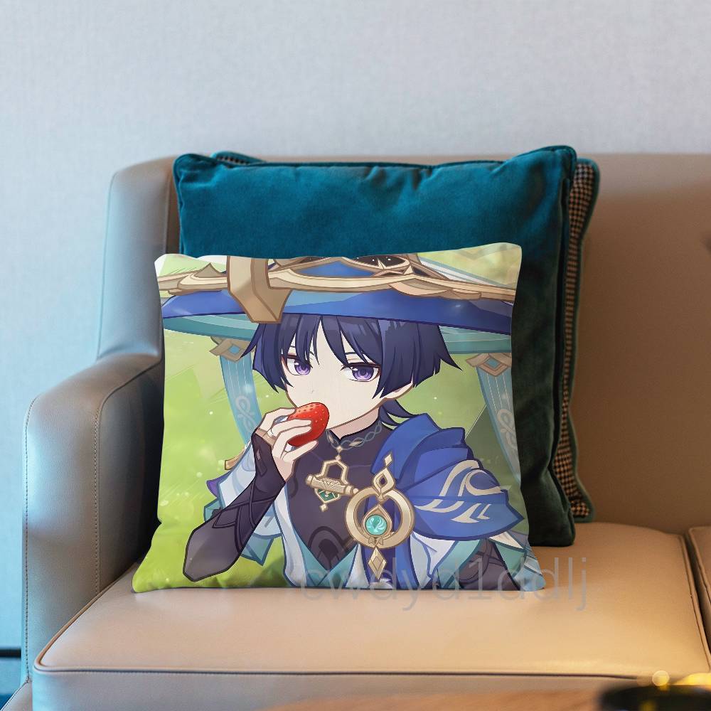 

SScaramouche GGenshin Impact Pillowcases Cute Funny Pillow Case For Wedding Party Home Decor Comfy Pillow Cover 30x30CM(12x12in)