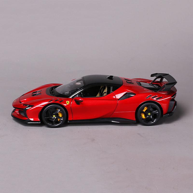 In Stock New Bburago 1:24 Ferrari Sf90 Xx Stradale Red Alloy Miniature Diecast Model Ferrari Sports Racing Car Toys Kids Gift