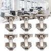 3 Sets Hinges for Office 2Stage Hydraulic NickelPlated 4Hole Large Bend A2202C