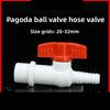 20~32mm PVC Ball Valve Drip Irrigation System Hose Pagoda Joint Aquarium Tank Air Pump Garden Water Connector Pipe Valve