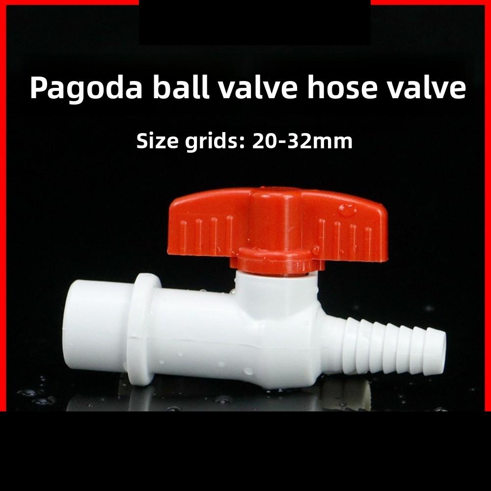 

20~32mm PVC Ball Valve Drip Irrigation System Hose Pagoda Joint Aquarium Tank Air Pump Garden Water Connector Pipe Valve
