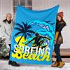 Surf Theme Printed Blanket - Perfect for Couch, Bed, Travel & Outdoor Use | Machine Washable, Cozy & Durable.