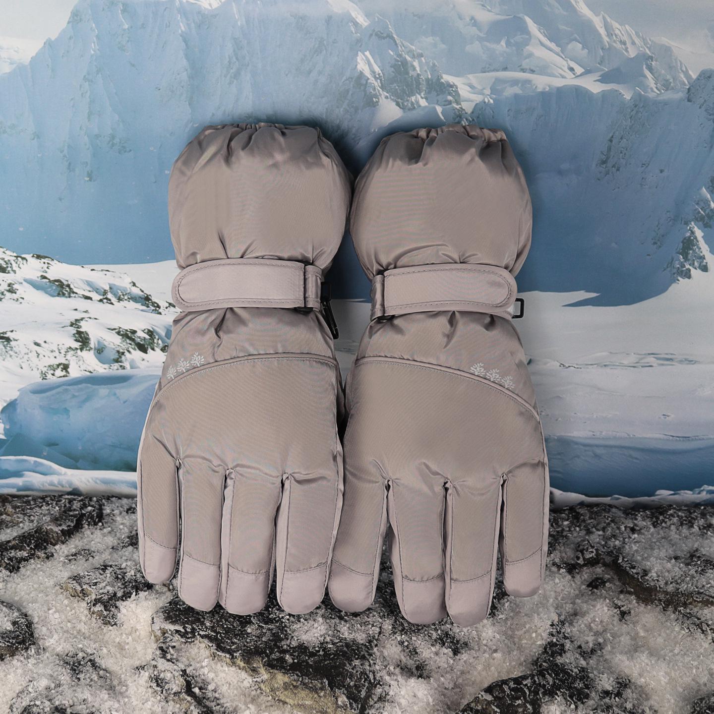Men s Winter Fleece Lined Ski Gloves: Waterproof, Non-Slip, Touchscreen, Windproof, Warm, Ribbed Cuff for Outdoor Riding