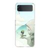 Genshin Impact klee Sayu Qiqi xiao For Samsung Galaxy Z Flip 3 4 5 Hard Folding Clear PC Phone Case For Samsung Z Flip3 Cover