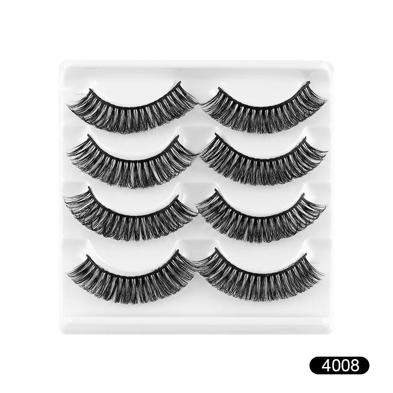 New Arrival D Curved Russian Curl False Eyelashes Chemical Fiber Eyelashes Thick Curl