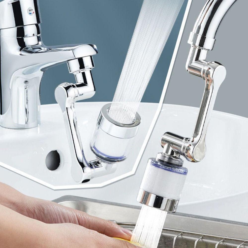 Rotatable Extension Robotic Arm Nozzle Conventional Filter Aerator Faucet 1080° Rotation Nozzle Universal Bathroom
