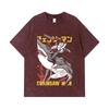 275 GSM Washed T-shirts 100% Cotton Chainsaw Man V43 Denji Print Unisex Heavy Cotton T Shirt