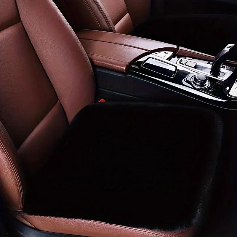 Car Seat Cushion, Plush Car Seat Cushion, Short Hair Seat Cushion, Non-slip Plush Cushion, Single Seat Model, Car Accessories