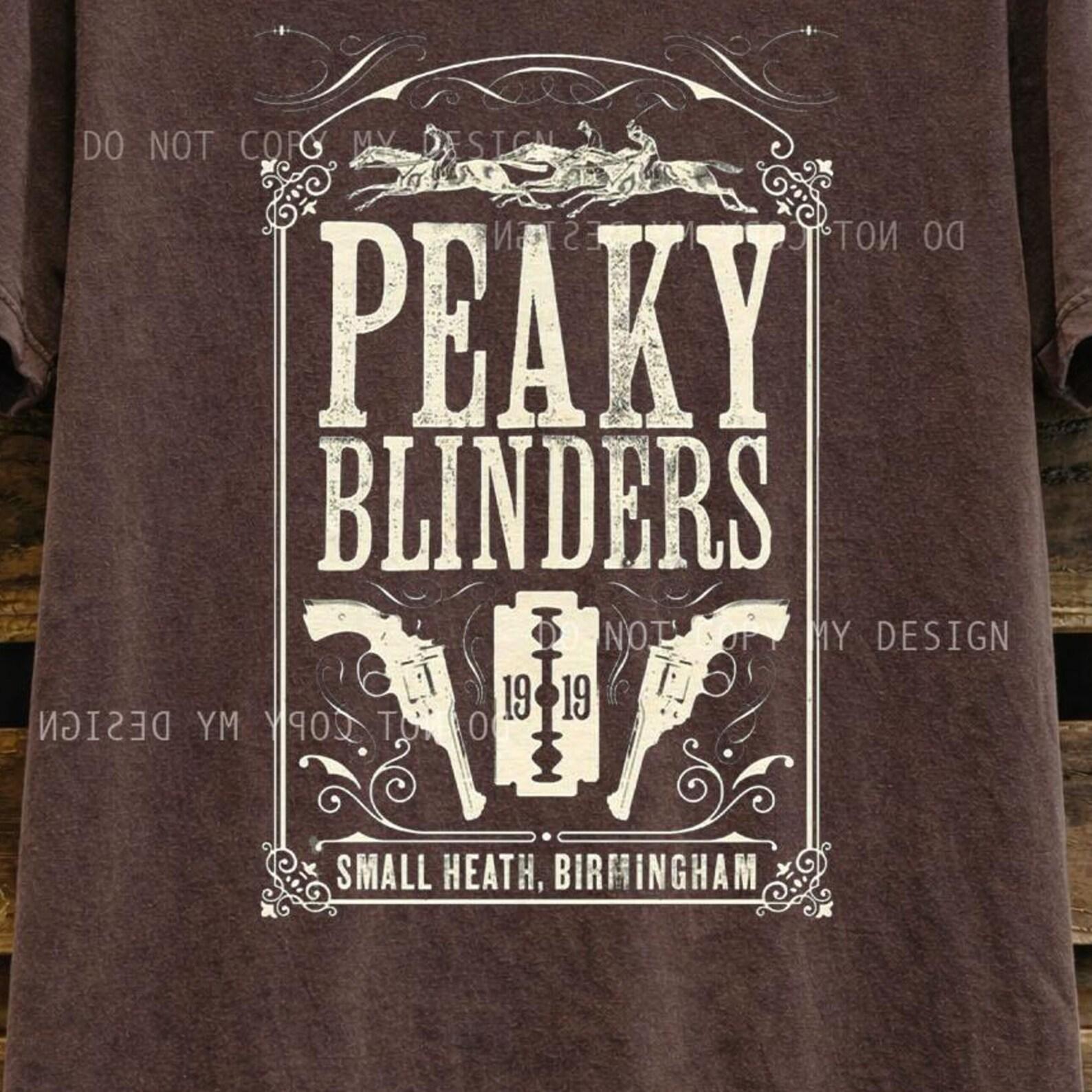 Peaky Blinders Shirt, Vintage Western Graphic Tee, Oversized Cowboy T-Shirt, Birmingham England Fan Tee, Retro TV Series Unisex Shirt 3XL