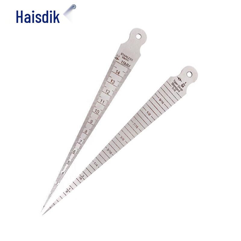 Haisidike 0-15mm Stainless Steel Wedge & Taper Feeler Gauge